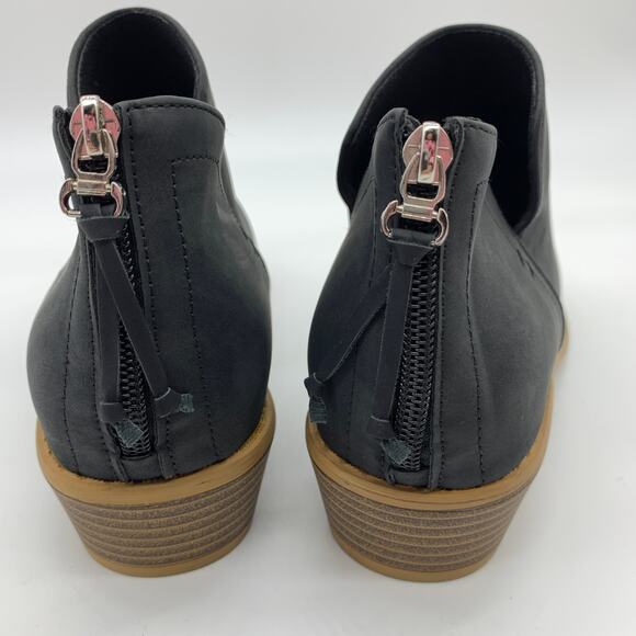 Womens Ankle Boot Size 10 Black Pointed Toe Zipper - Picture 5 of 8